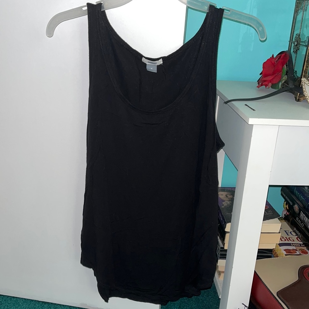 old navy soft tank - scoop neck - black